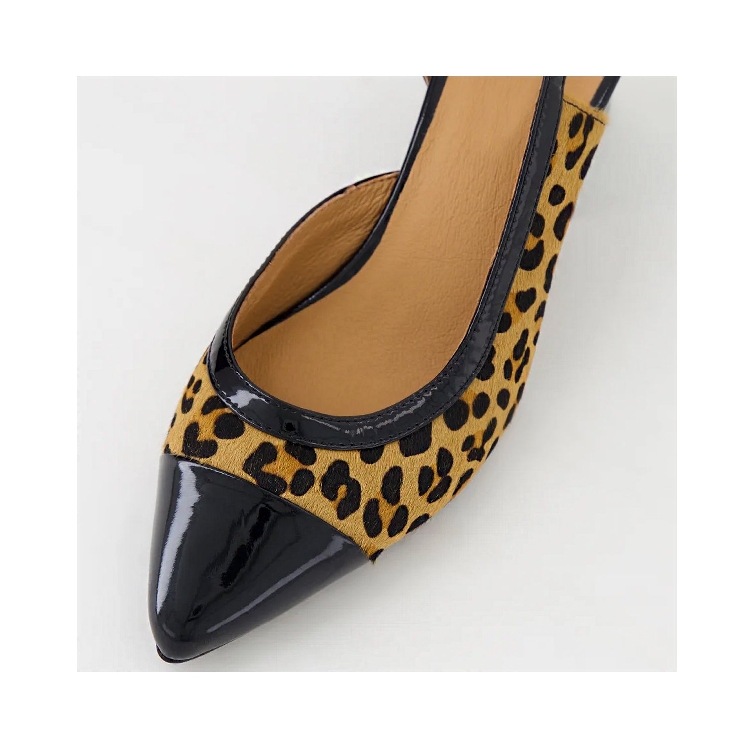 Shoe Marlenes - Patent Black Tan