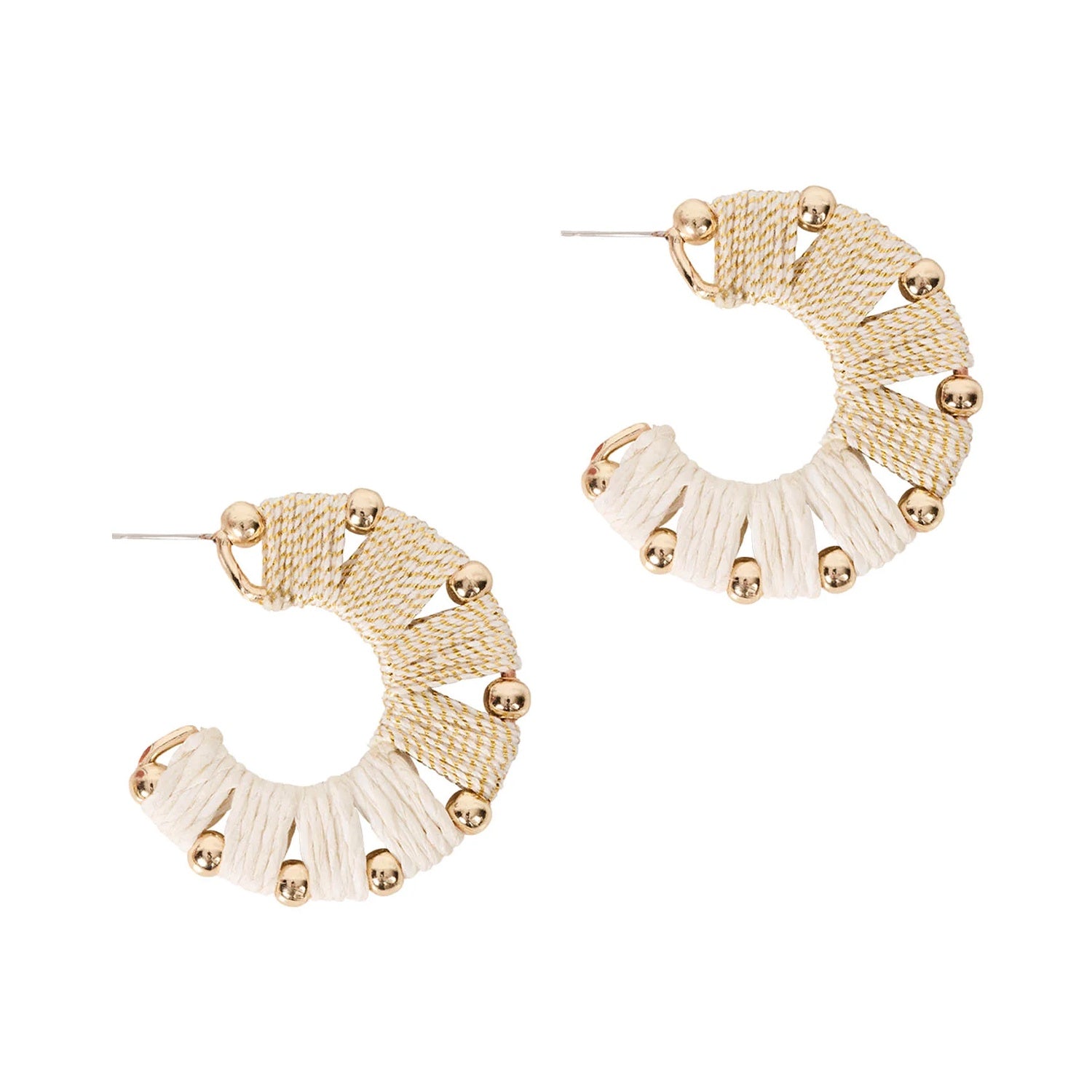 Earrings Capri Woven - White