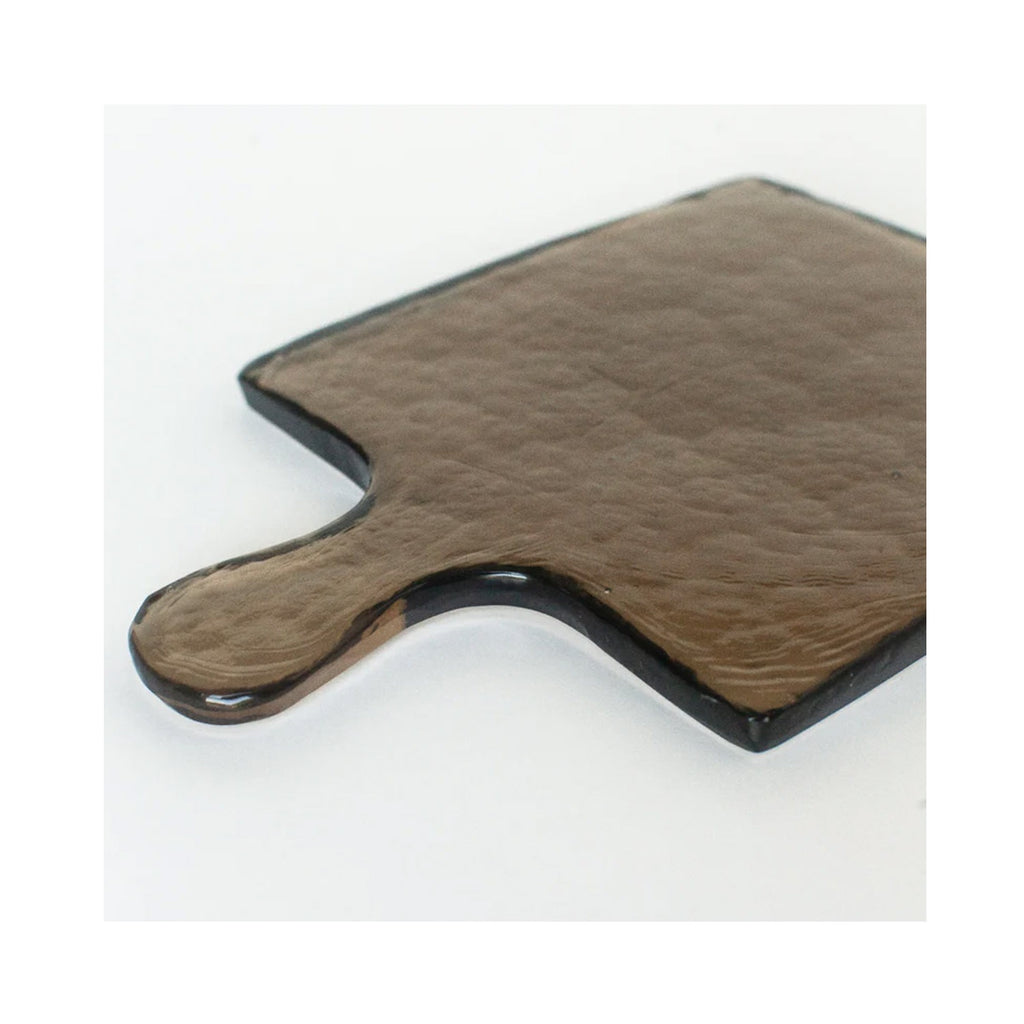 Board Handblown Glass Square - Smoke
