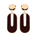 Earring Amira Oval - Mahogany