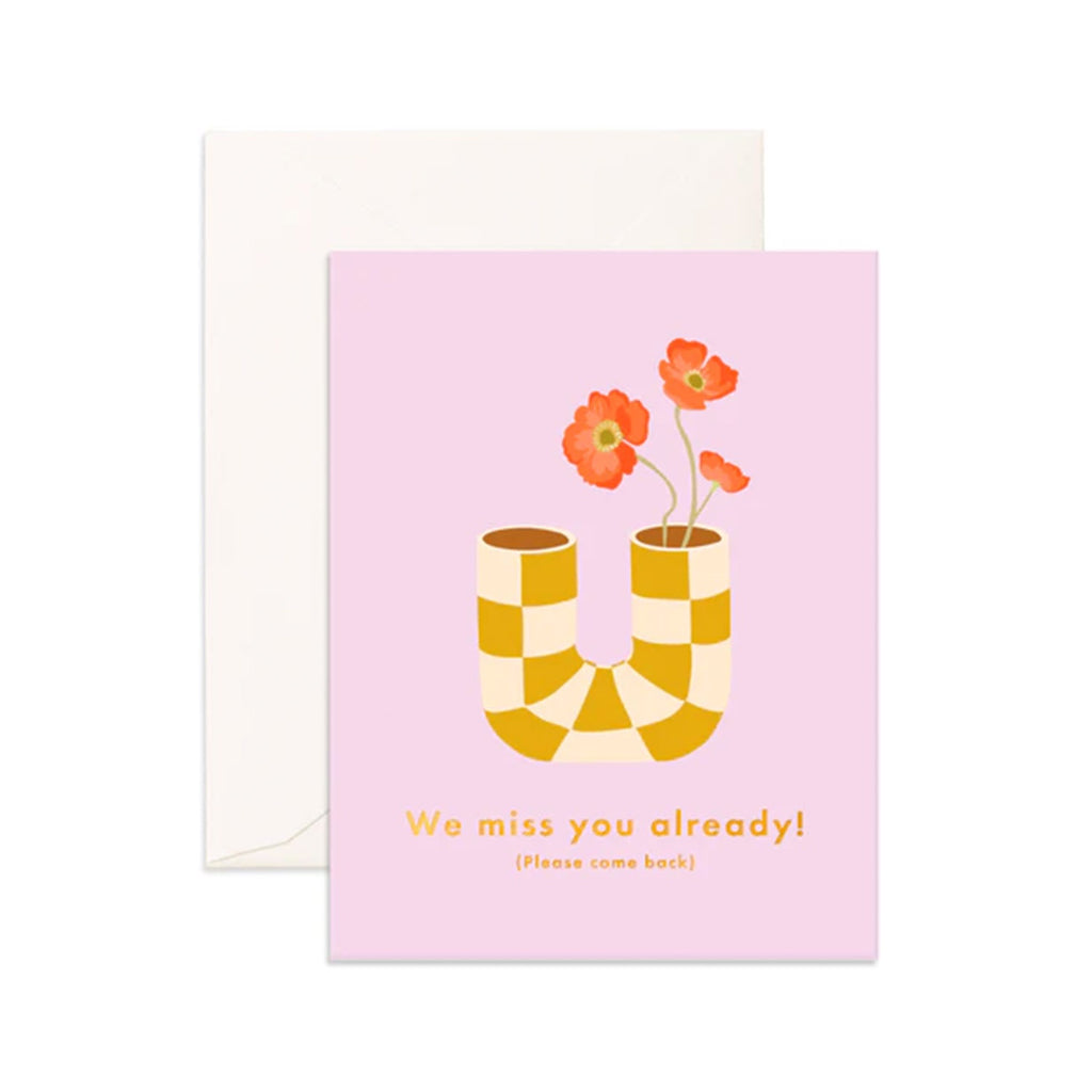 Card Miss You Pipe Vase