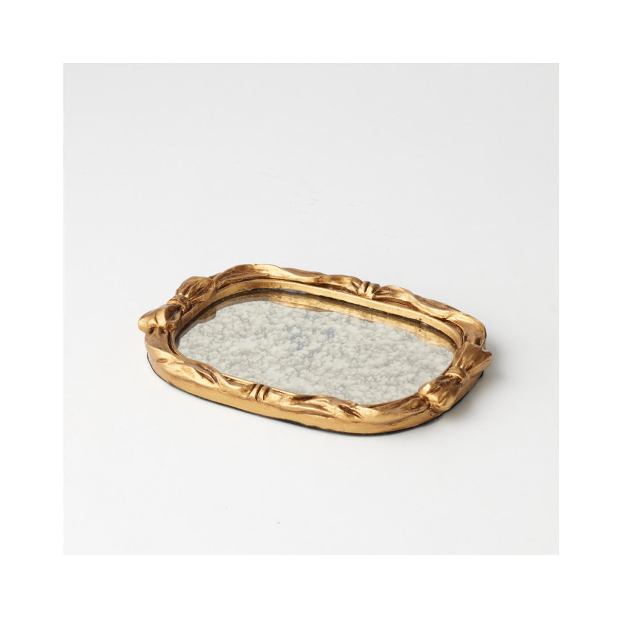 Tray Bow Mirrored Small - Antique Gold