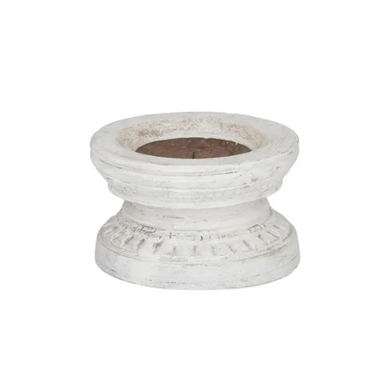 Candle Holder Byron Round - White