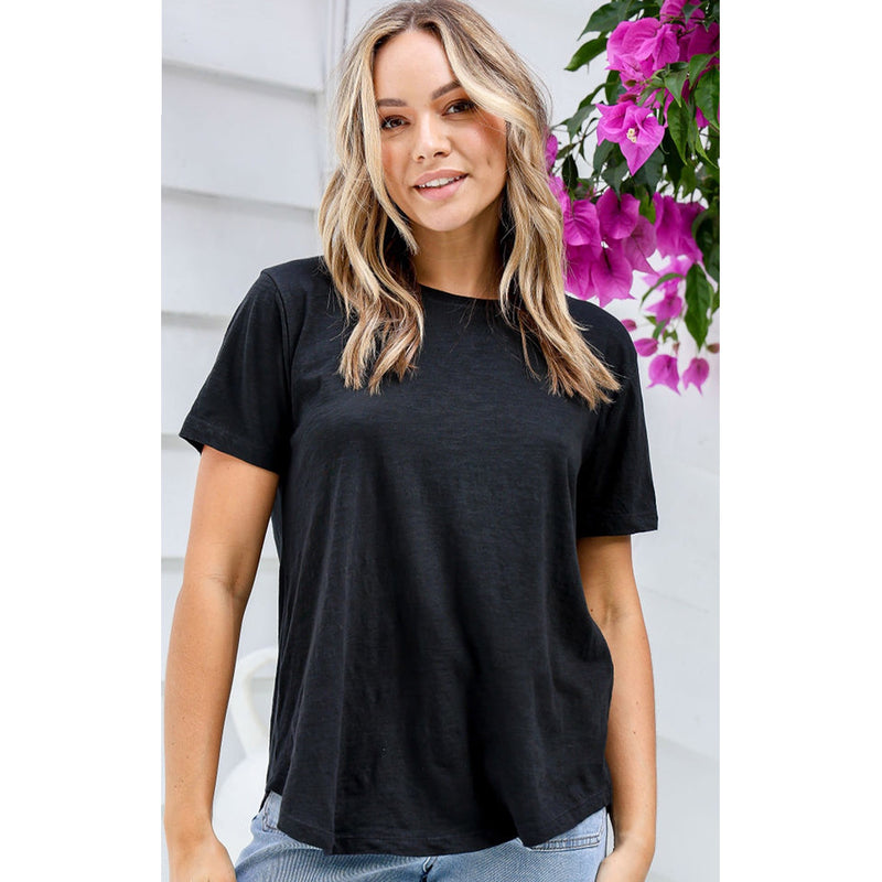 Top Cotton Tee - Black