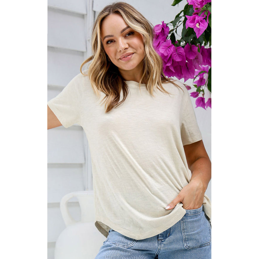 Top Cotton Tee - Oatmeal