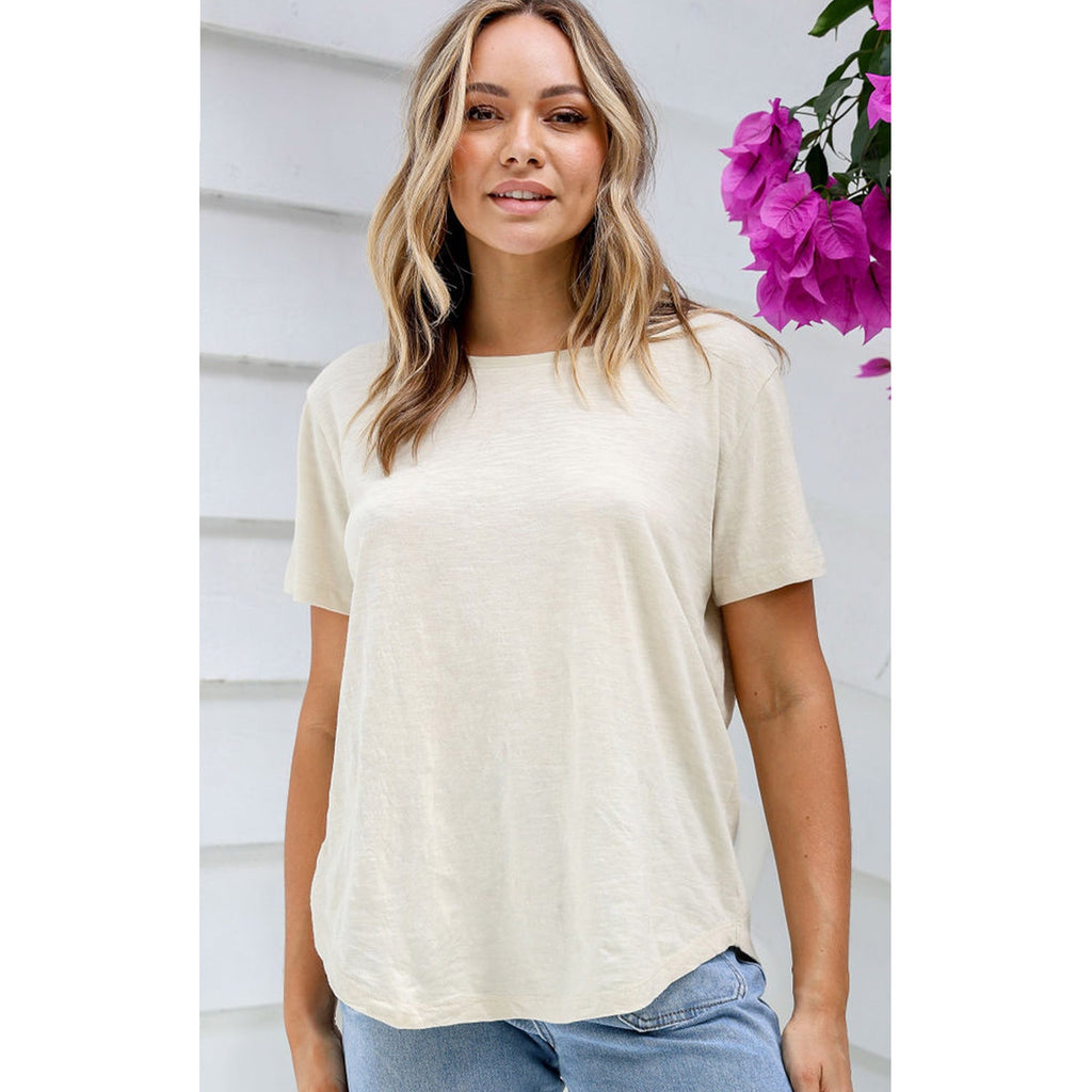 Top Cotton Tee - Oatmeal