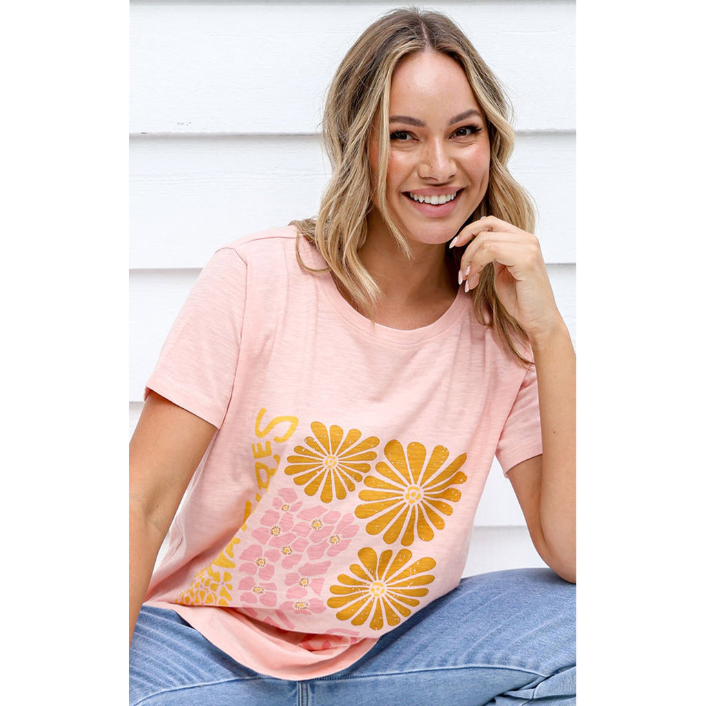 Top Printed Tee - Pink