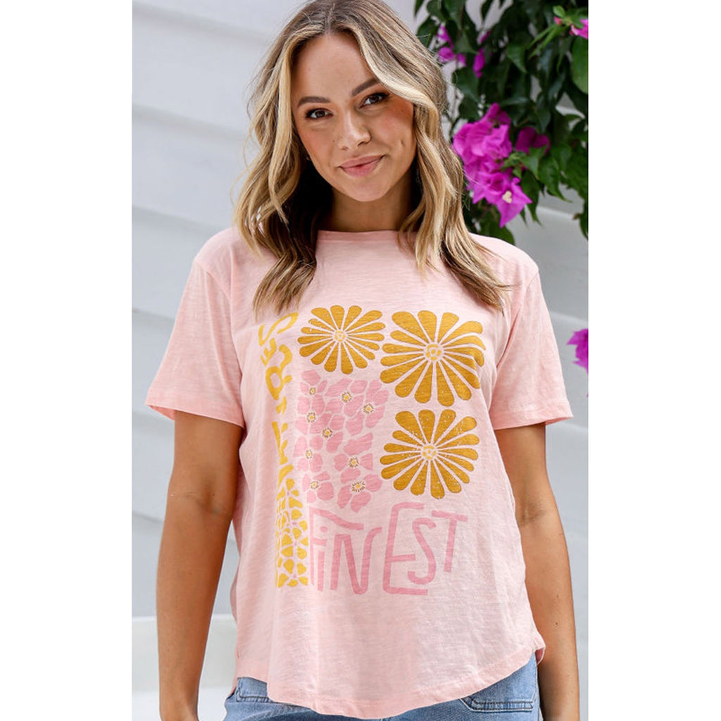 Top Printed Tee - Pink