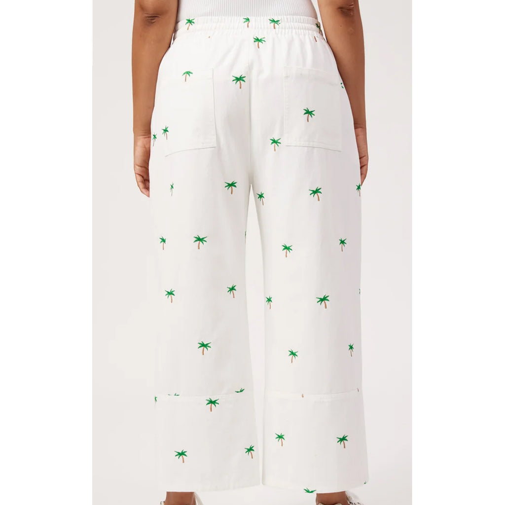 Pant Mauritius Embroidered Denim - White