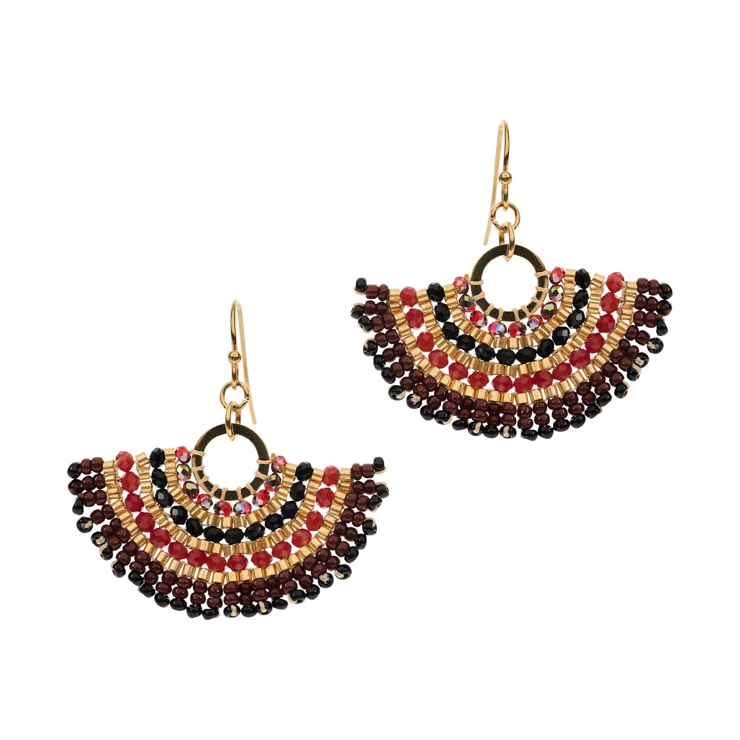 Earring Ayla Fan - Mahogany