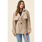 Coat Farida Cropped Trench - Stone