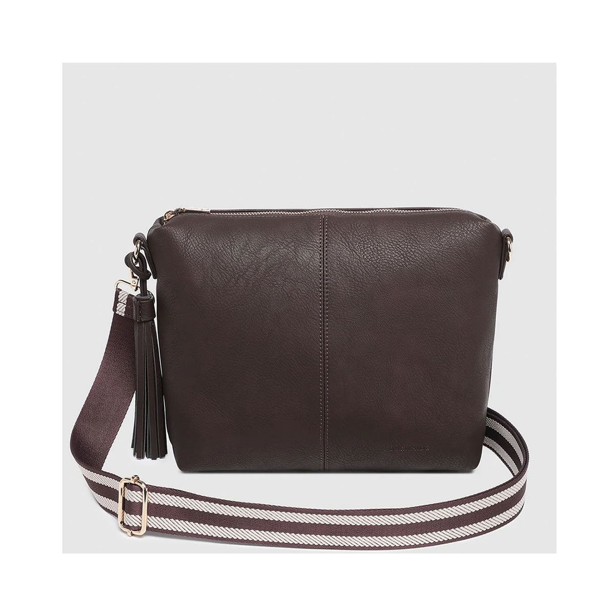 Crossbody Bag Daisy Stripe - Chocolate