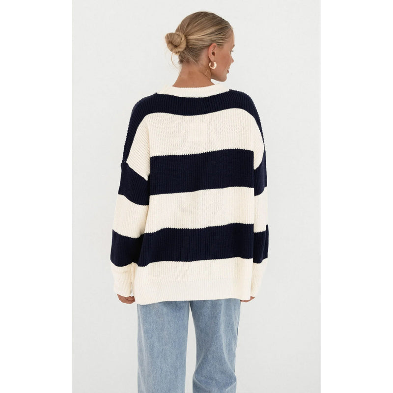 Knit Jumper Bonjour - Black & White