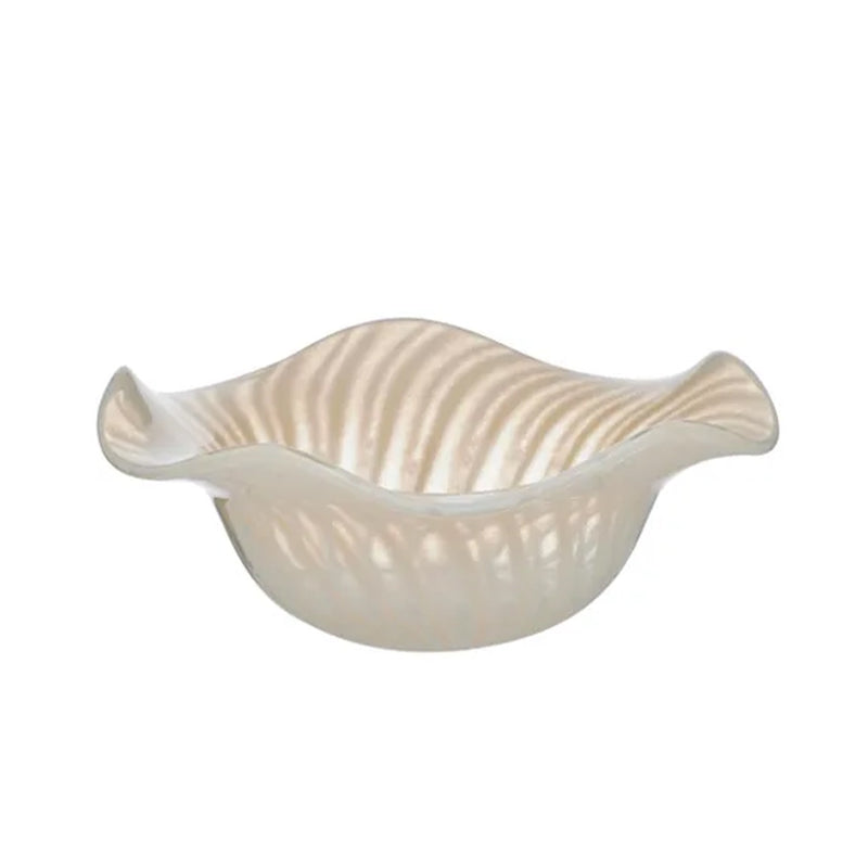 Bowl Francine Glass 30x13cm - Clear/Ivory