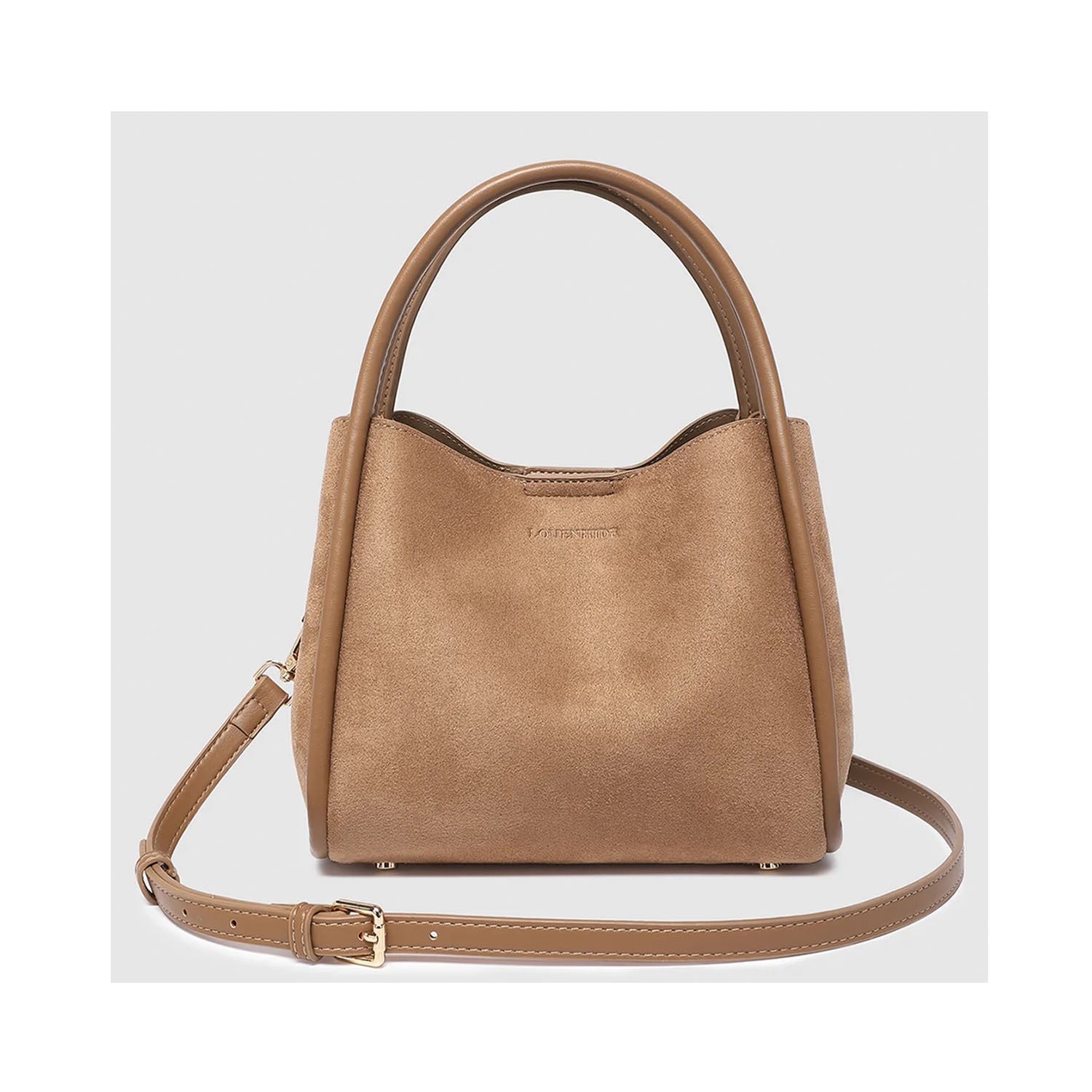 Steffie Suedette Mini Tote Bag - Honey - Suedette Honey