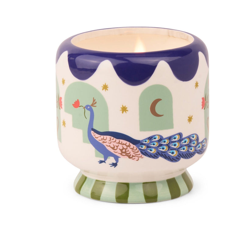 Candle 'A Dopo' Peacock - Misted lime