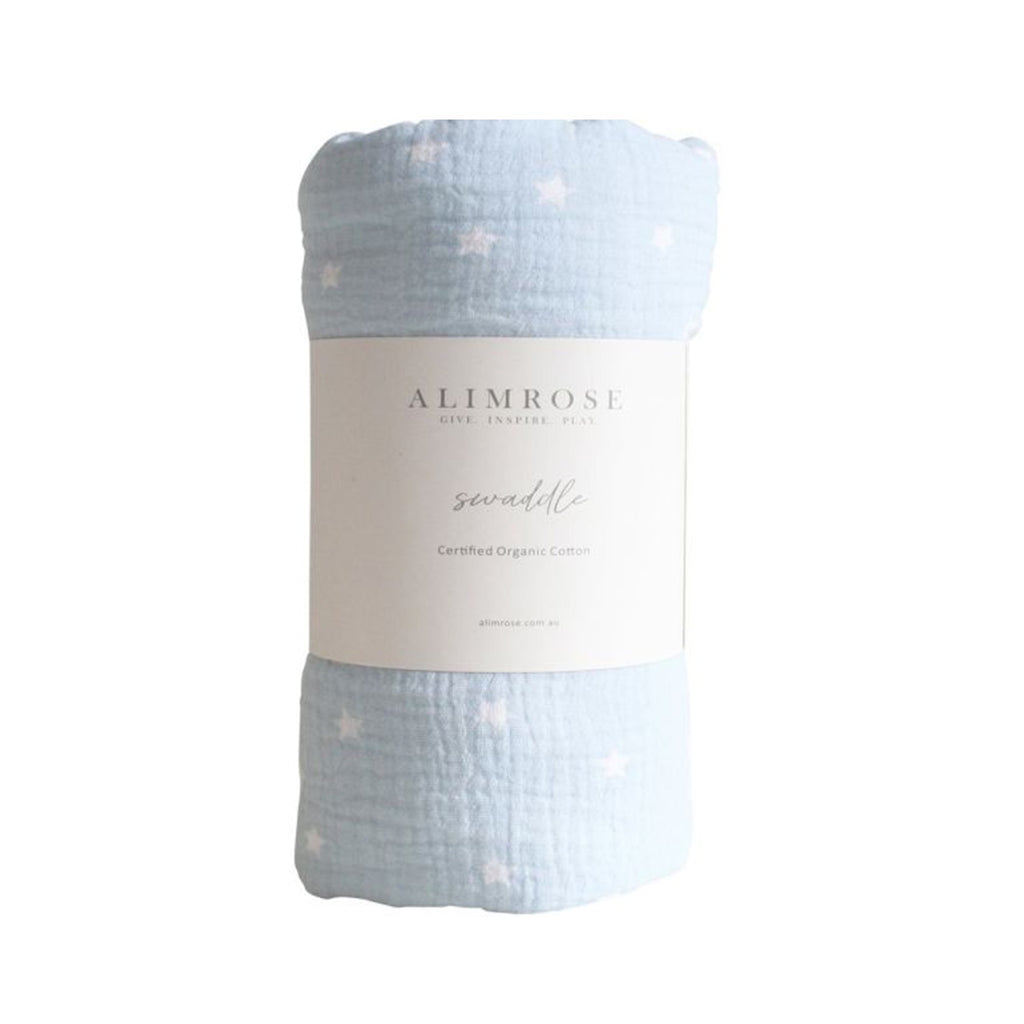 Swaddle Muslin Starry Night Blue