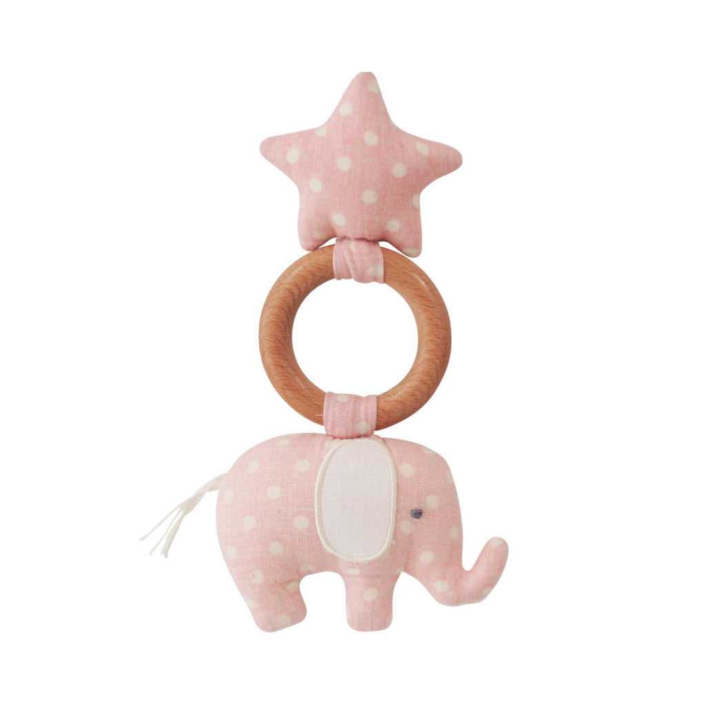 Teether Elephant Star Pink