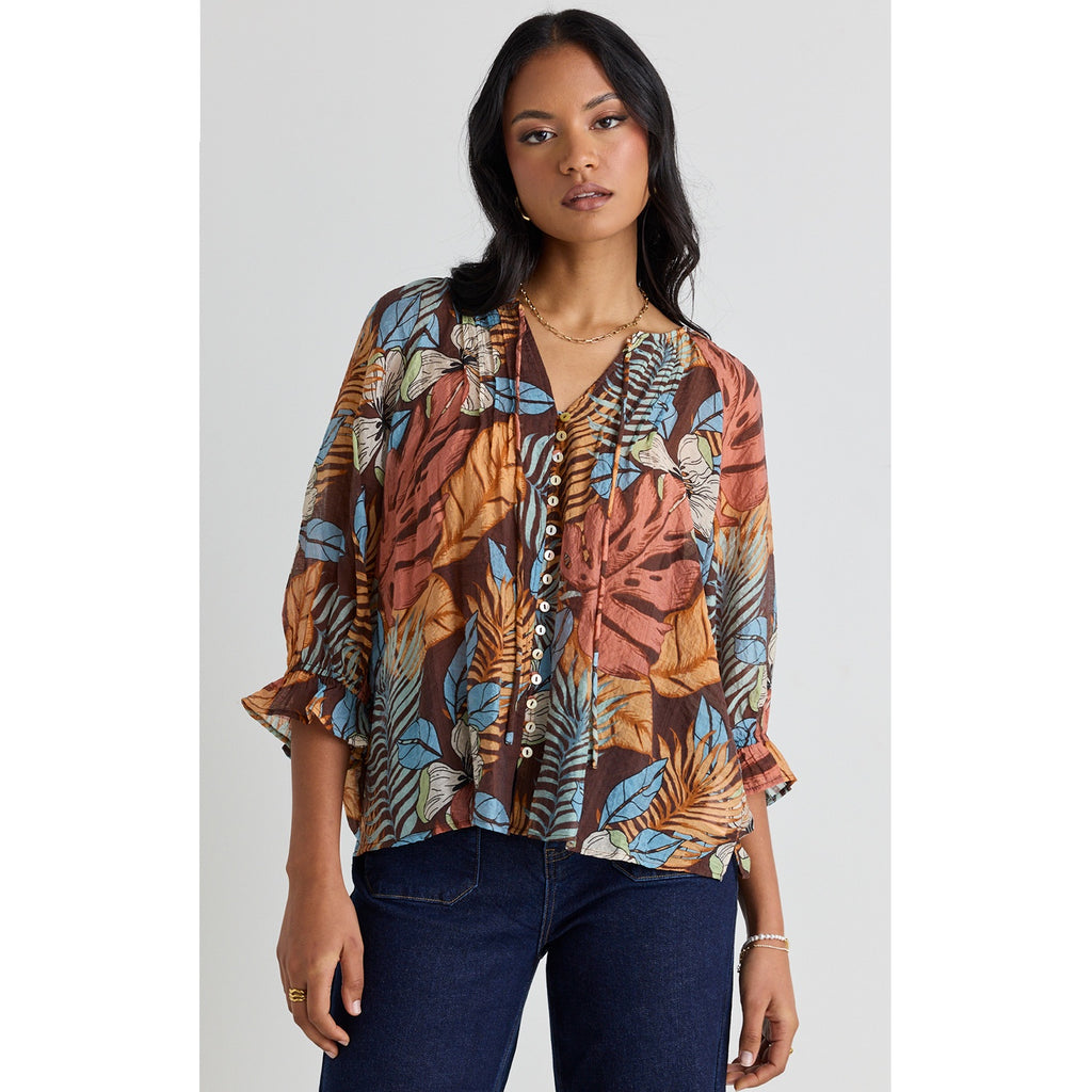 Top Antic - Tropical Chocolate Print