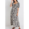 Dress Endearing Midi - Cream & Black Floral