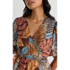 Dress Ocean Wrap - Tropical Chocolate Print