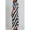 Dress Amora Midi- Black White Stripe