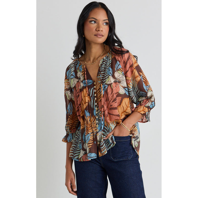 Top Antic - Tropical Chocolate Print