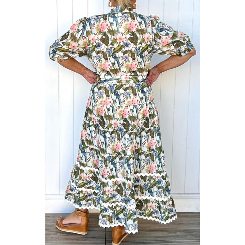 Dress Tropical Flower Long