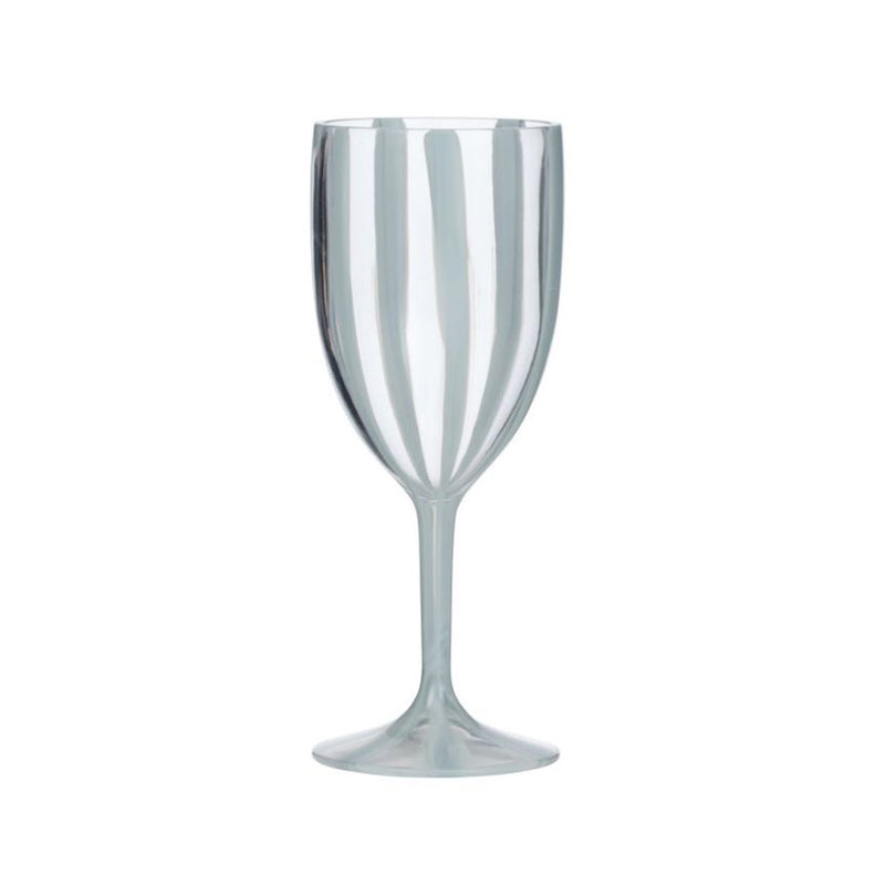 Wine Glass Acrylic Cabana - Blue