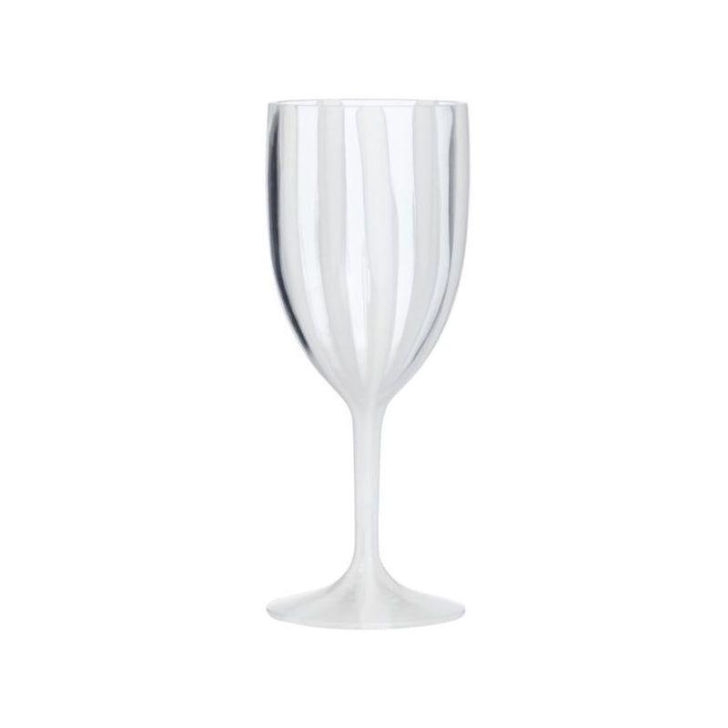 Wine Glass Acrylic Cabana - White