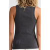 Top Ace Of Hearts Ribbed Tank - Black Wash