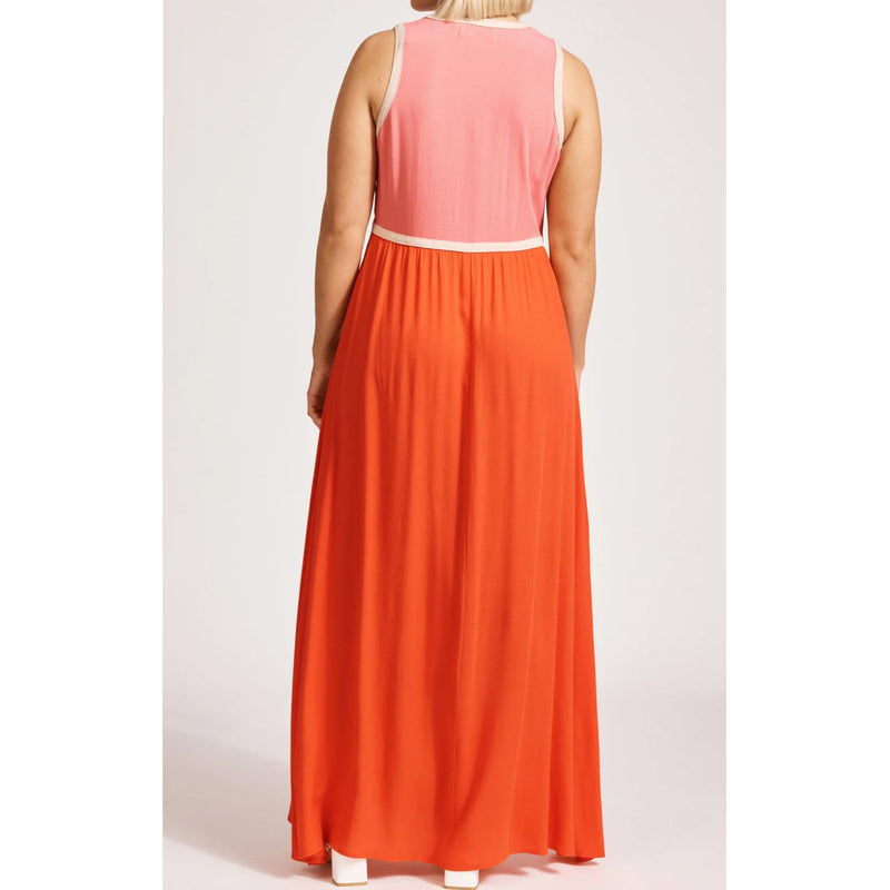 Dress Alegria Spliced Maxi - Cameo/Coral