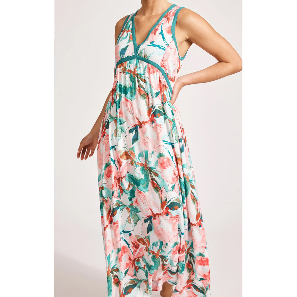 Dress Alegria Spliced Maxi - Estate/Teal