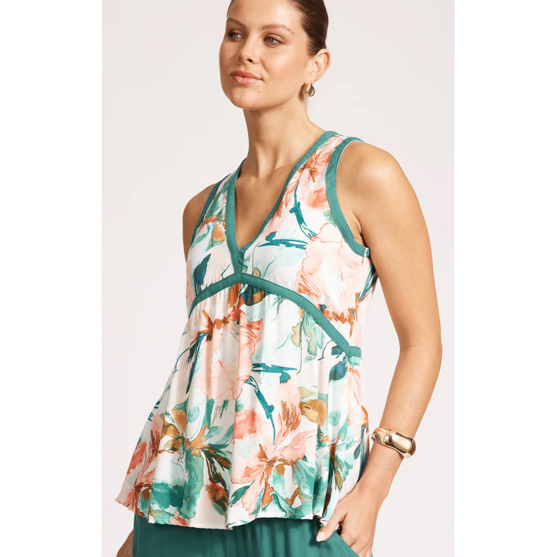 Top Alegria Spliced Tank - Estate/Teal