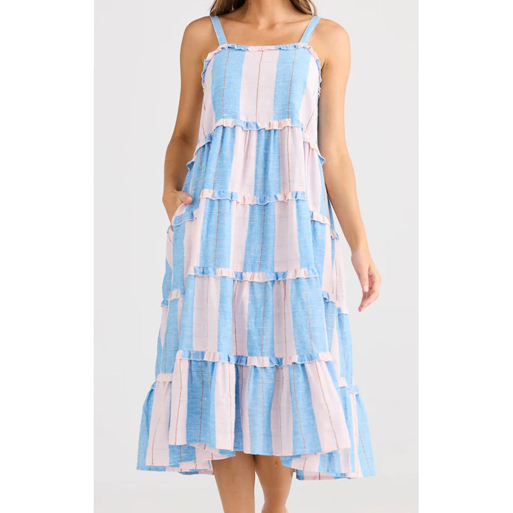 Dress Alita - Blue Multi Print
