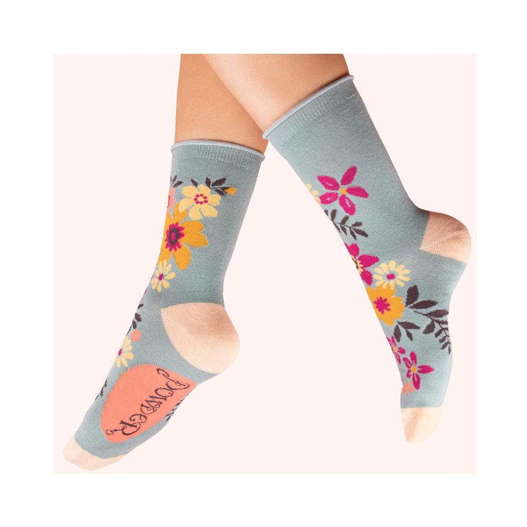Socks Women's Floral Spray - Ice