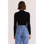 Top Aria Knit Skivvy - Black