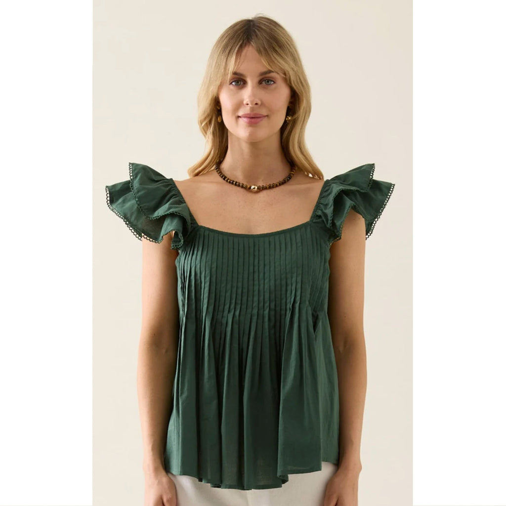 Top Aurora Frill Tank - Myrtle
