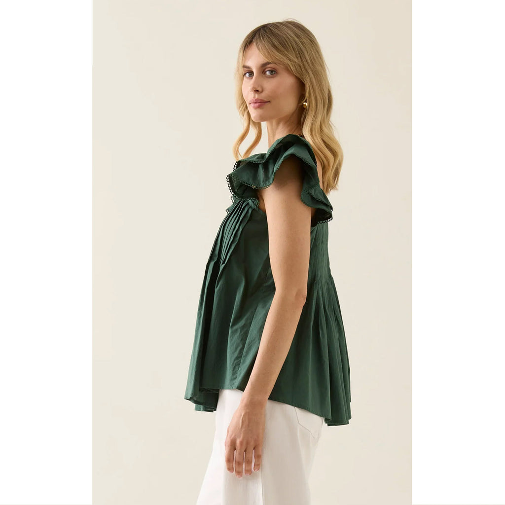 Top Aurora Frill Tank - Myrtle