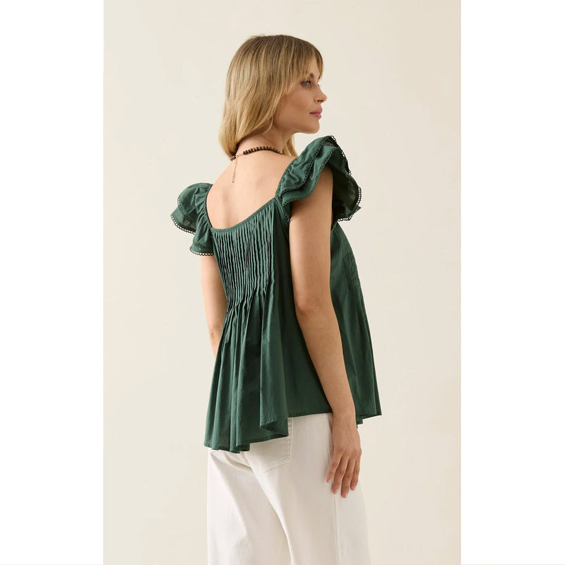 Top Aurora Frill Tank - Myrtle