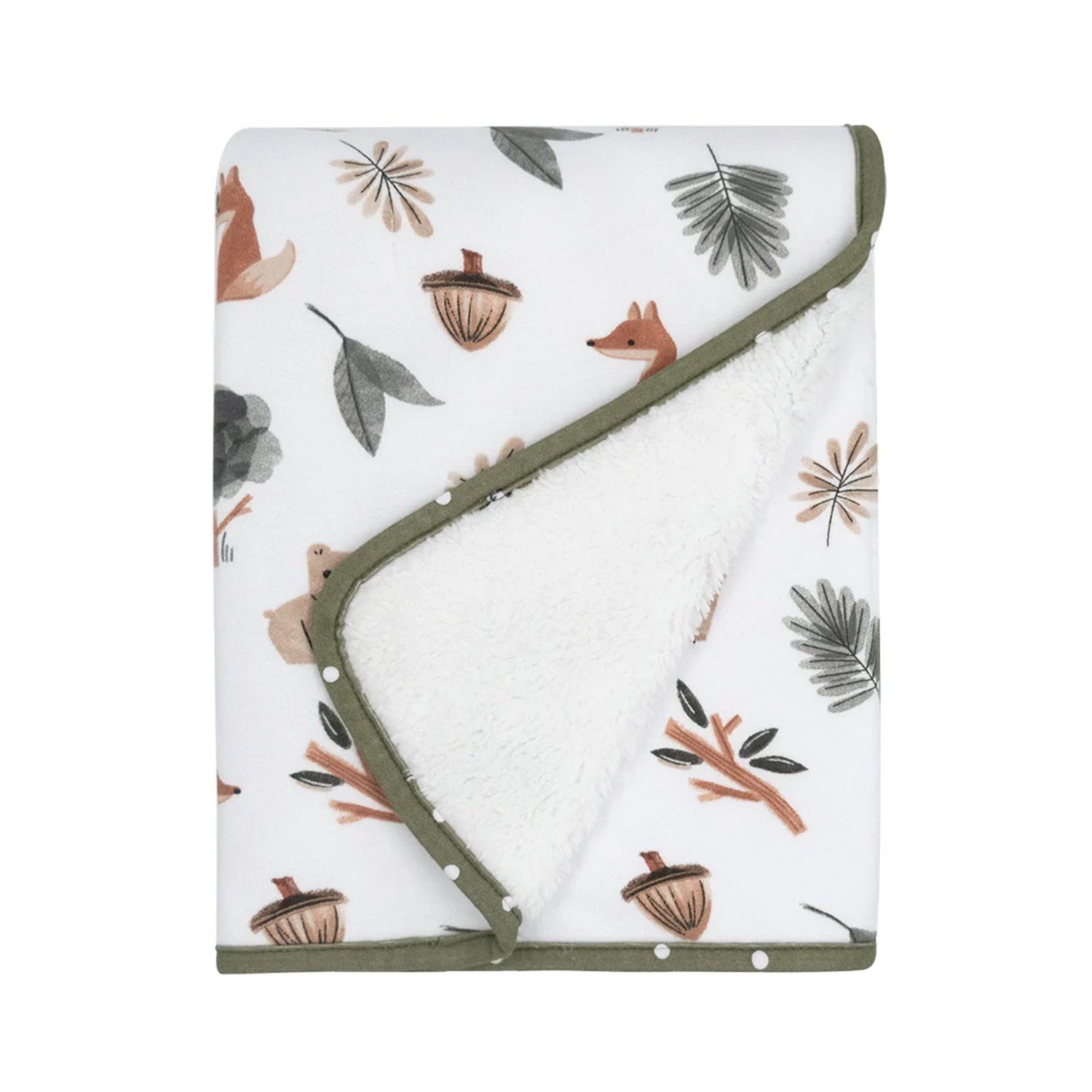Baby Blanket Jersey Sherpa - Forest Retreat