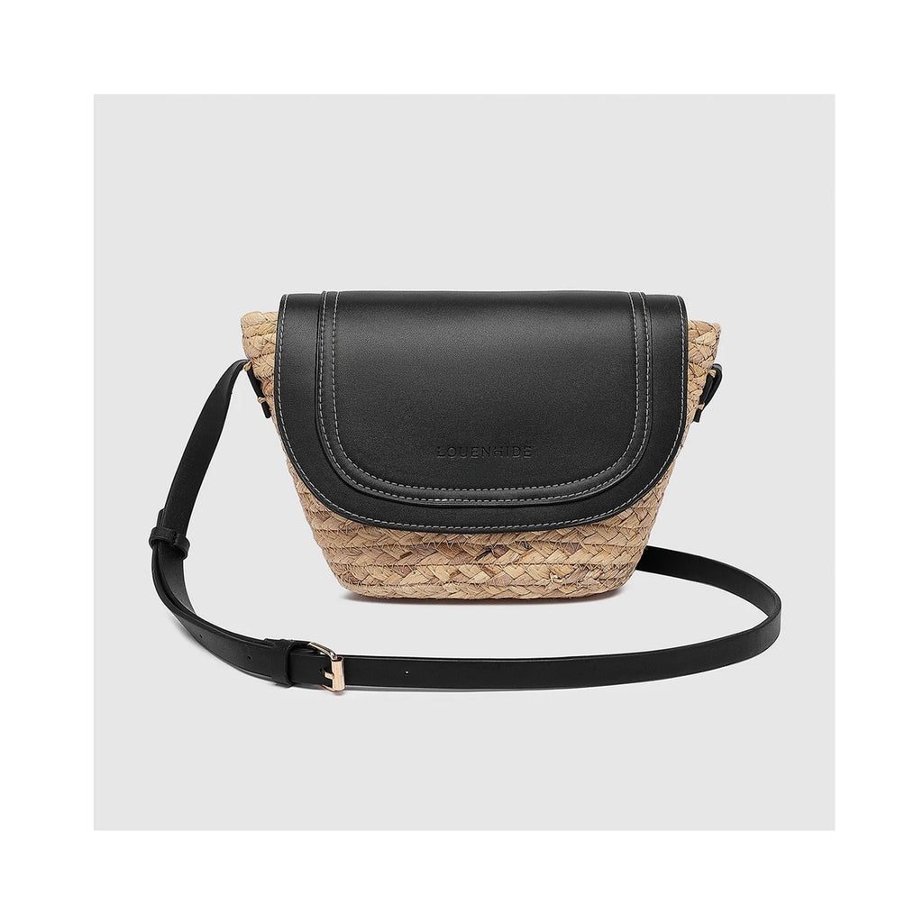 Bag Dixie Straw Crossbody - Natural & Black