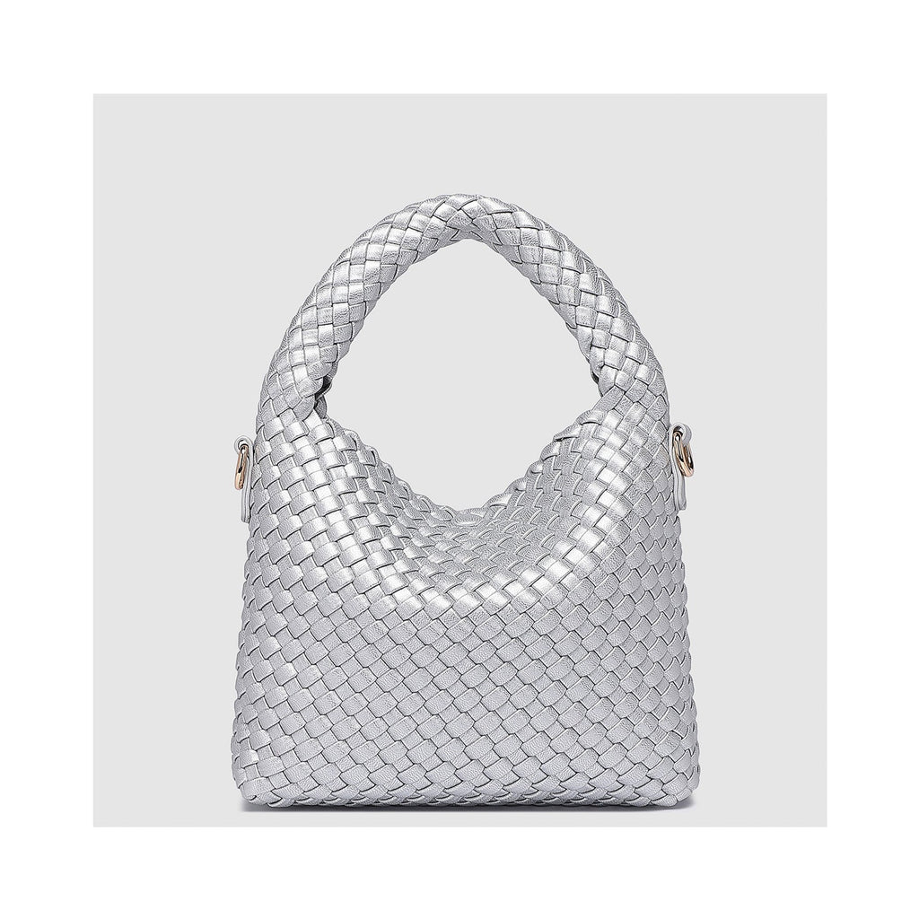 Bag Gabby Mini Woven Shoulder - Silver