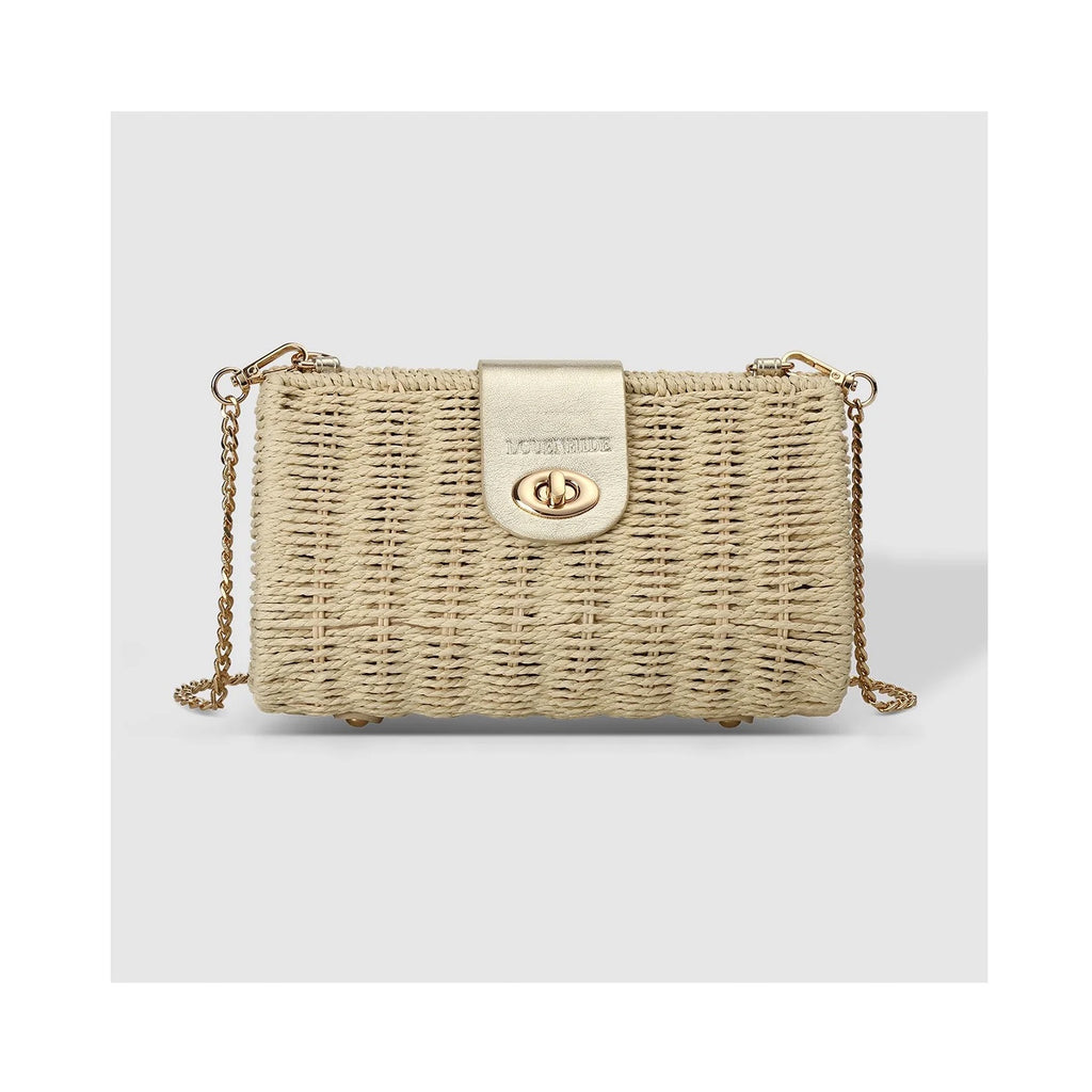 Bag Ophelia Raffia Crossbody - Champagne