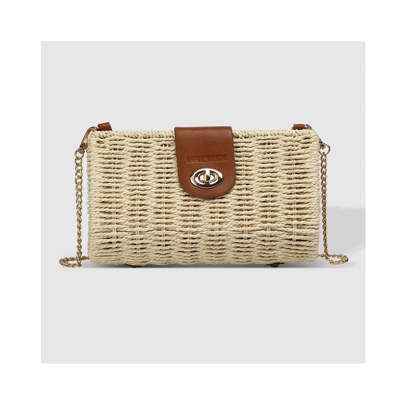 Bag Ophelia Raffia Crossbody - Tan