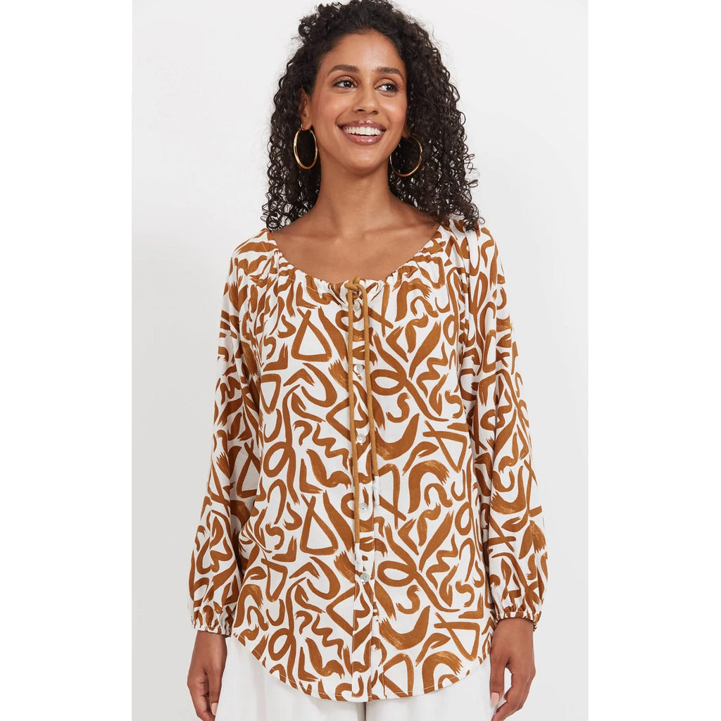 Top Bahama Button Tie - Opus Tan