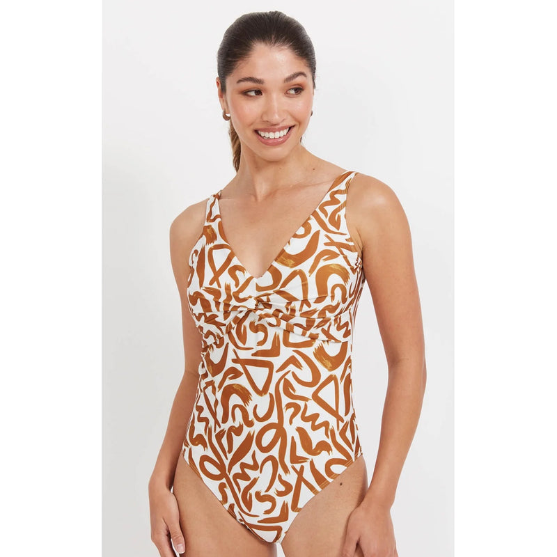 Swimsuit Bahama Twist One Piece - Opus Tan