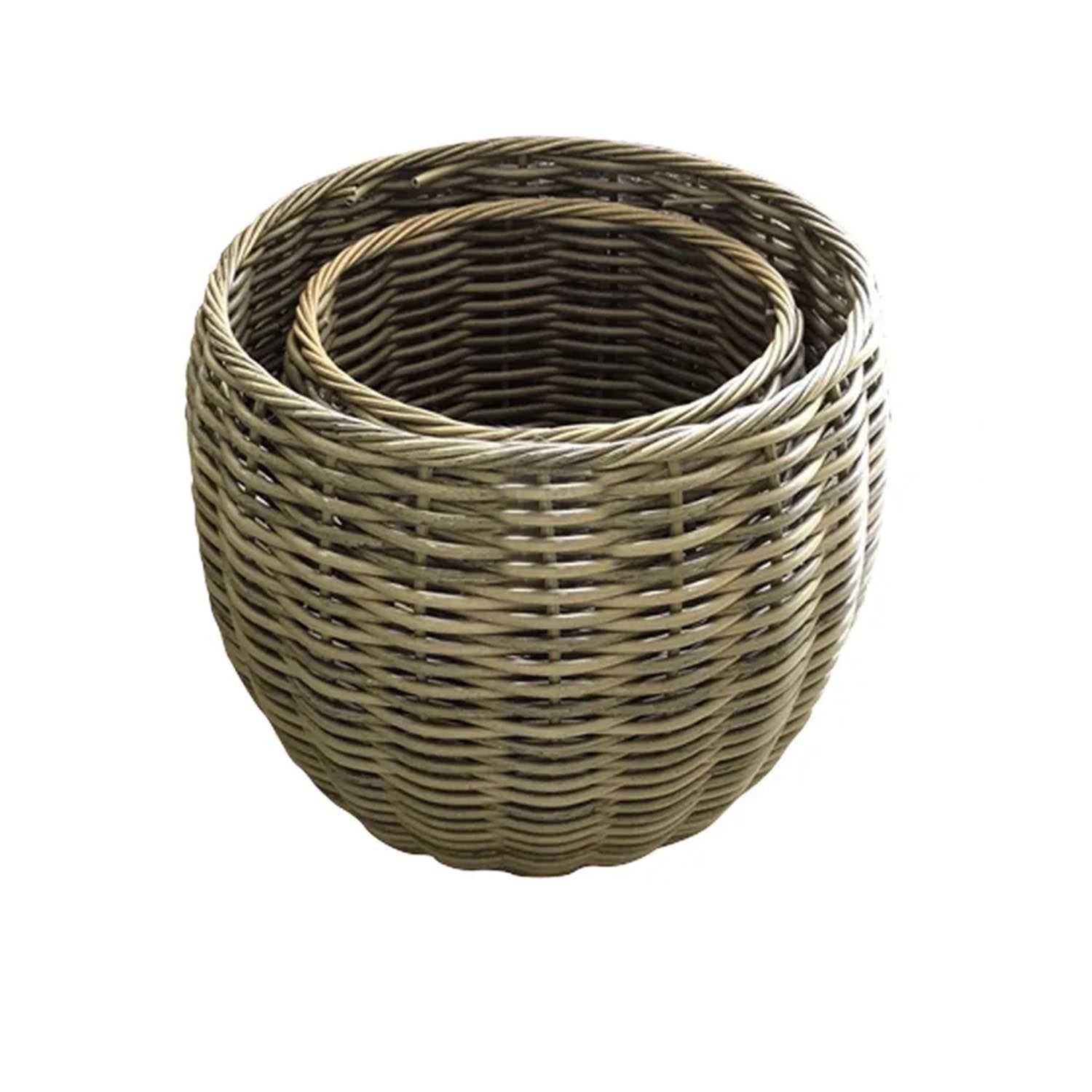 Basket Curved Rattan Small