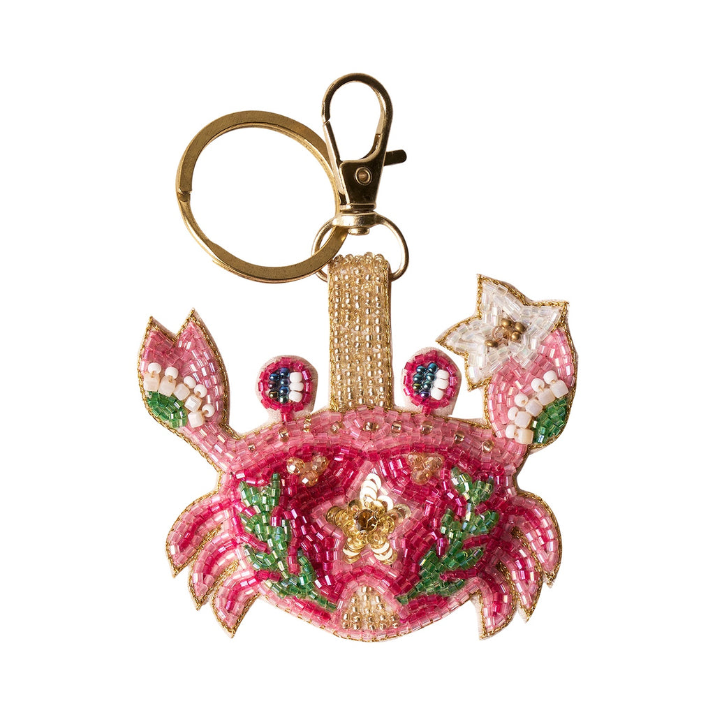 Keyring Beaded Seafaring Crab