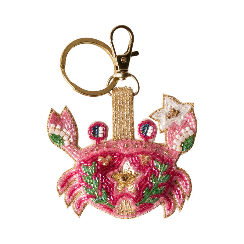 Keyring Beaded Seafaring Crab